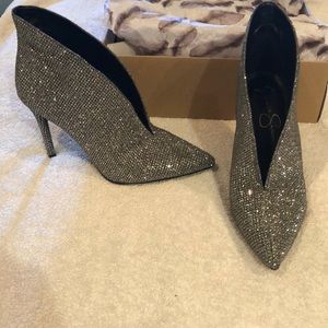 Worn once pewter multi glitter Gabor shoes